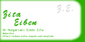 zita eiben business card